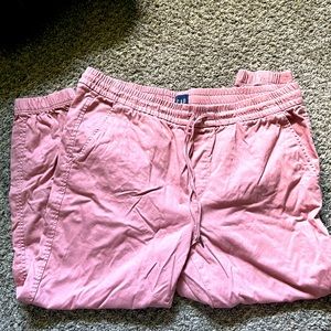 Pink twill Jogger pants